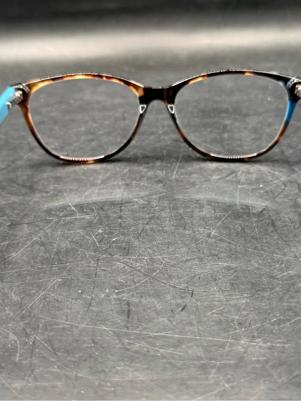 Jill Stuart Tortoise Shell Frames with Blue Temple Tips